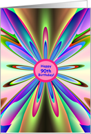 Happy 90th Birthday To You! Rainbow Petals card