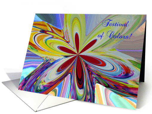 Festival of Colors, India, Happy Holi Flower card (834703)