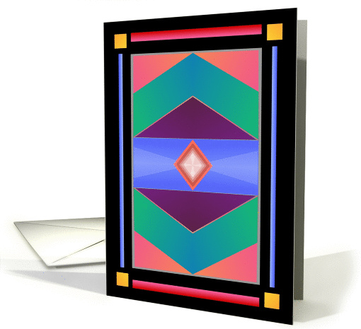Note Card, Contemporary Geometric Design, Blank card (845812)