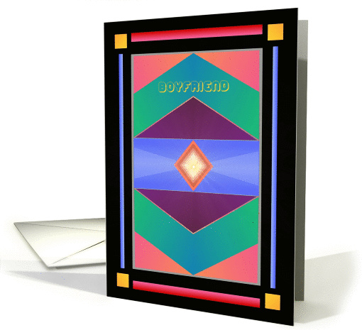 Boyfriend, Happy Birthday! Contemporary Design card (845824)