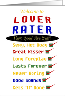 Adult, Sexy,Happy Birthday! Lover Rater, Humor card