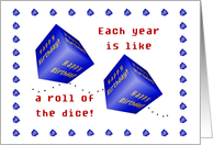 Fr. All of Us, Happy Birthday! Roll of the Dice card