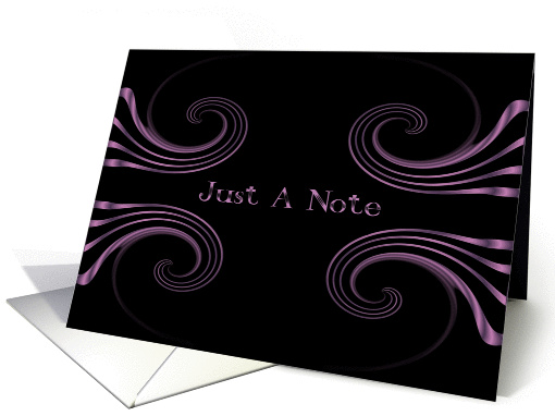 Just A Note, Swirls and Crystal Look card (849712)