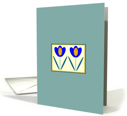 Note Card, Two Tulips, Graphic Design card (853461)
