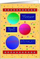 Congratulations, Academic Achievement Honor Roll, Compliments card