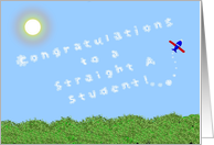 Congratulations, Academic Achievement, Straight As, Skywriter card