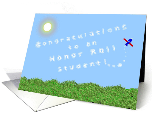 Congratulations, Academic Achievement, Honor Roll, Skywriter card