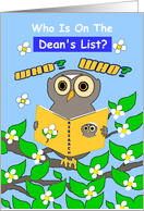 Congratulations, Academic Achievement,Dean’s List,Wise Owl card