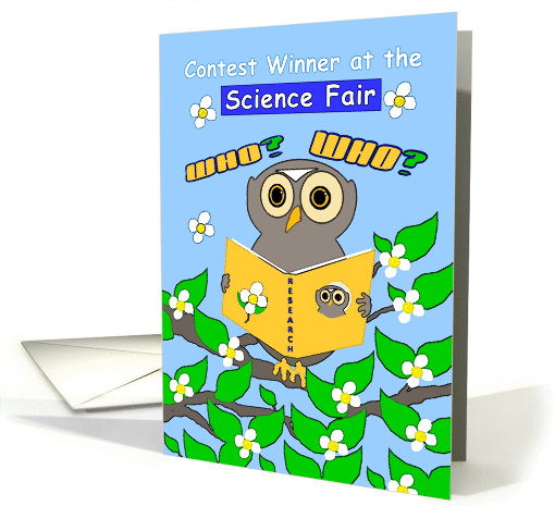 Congratulations, Academic Achievement,Science Fair,Wise Owl card