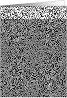 Note Card, Black and White Abstract with Cirlcles card