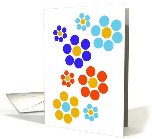 Note Card, Colorful Graphic Flowers card (863867)