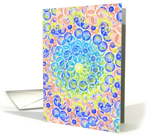 Hello! Colorful Graphic Circles card (863939)