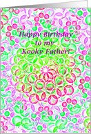 Kooky Father, Happy Birthday! Colorful Graphic Bubbles card