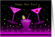 from couple, Happy New Year! Cocktails and Confetti card