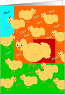 Note Card, Barn Yard Chick Talk, Blank card