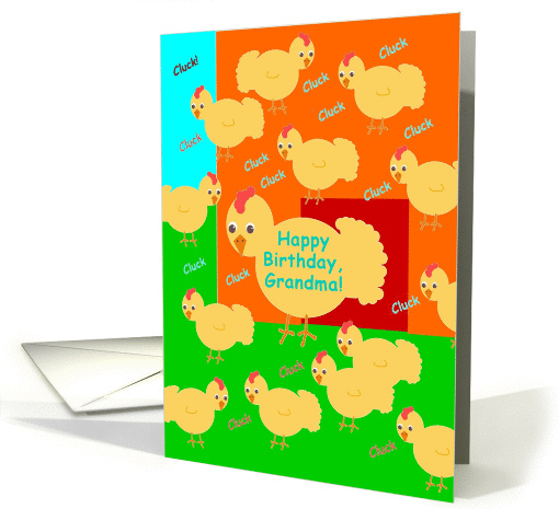 Grandma,Happy Birthday! Chick Talk, Humor card (868524)