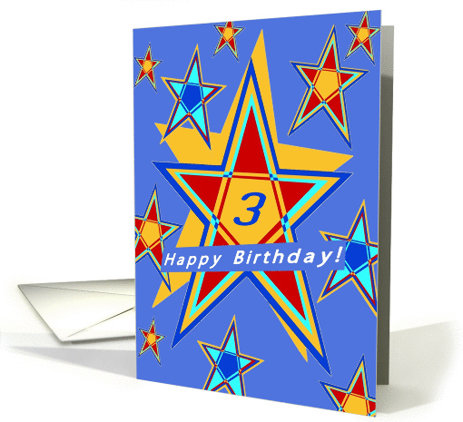 3 years old, Happy Birthday! My Favorite Star card (869385)