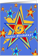 5 years old, Happy Birthday! My Favorite Star card