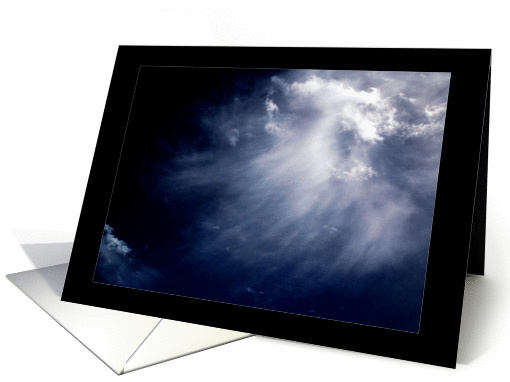 Note Card, Water Dragon Cloud in Black Frame card (877810)