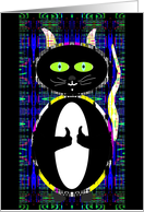 Admin Professionals Day Techno Cat card