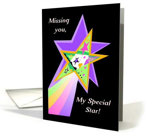 Missing You, Husband, Special Shooting Star, Stars within Stars card