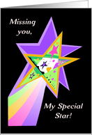 Missing You, Husband, Special Shooting Star, Stars within Stars card