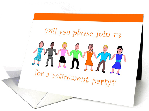Invitation, Retirement Party with Colorful People card (879160)