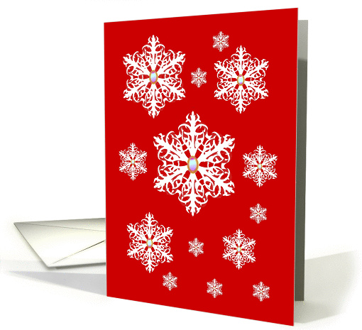 Merry Christmas Love and Romance, A Vision of Snowflakes card (887783)