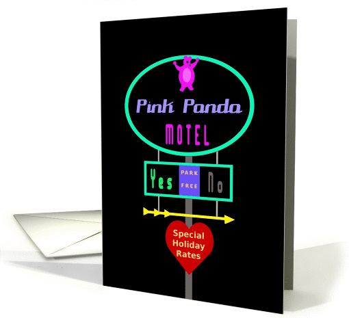 Adult, Sexy, Pink Panda Motel card (899566)