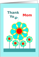 Thank You, Mom, Raindrops on Flowers card