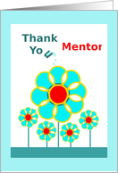 Thank You, Mentor, Raindrops on Flowers card