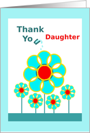 Thank You for the Gift, Daughter, Raindrops on Flowers card