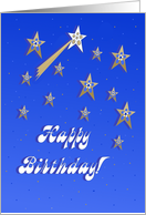 Happy Birthday! Shooting Star card