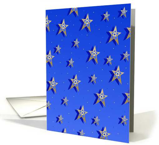 Note Card, Stars with Flowers (blank inside) card (908402)