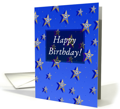 Happy Birthday! Super Stars with Flowers 3d Look card (909178)