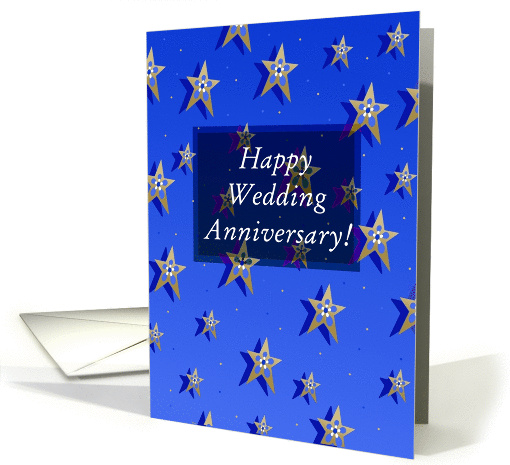 Happy Wedding Anniversary! Super Stars with Flowers card (909264)