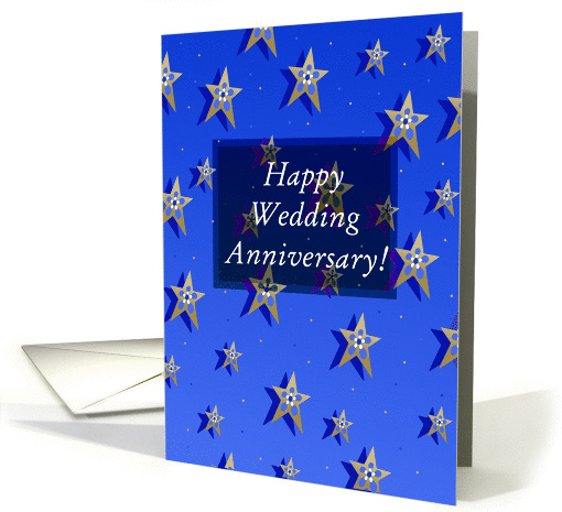 Happy Wedding Anniversary, Belated, Super Stars with Flowers card