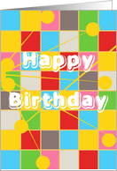 Happy Birthday, Business, Co-Worker, Squares with Connections card
