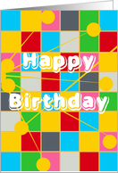 Happy Birthday, From All of Us, Squares with Connections card
