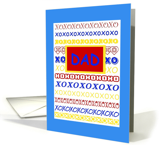 Happy Birthday, Dad, fr. daughter, Sending Hugs and Kisses card