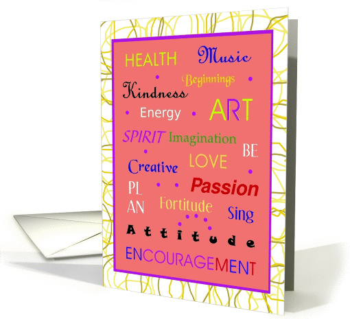 Words of Encouragement For A Good Life card (939216)