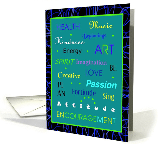 Birthday Words For A Good Year of Living card (939218)