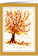 Autumnal Equinox, Maple Tree in Autumn, 2015 card