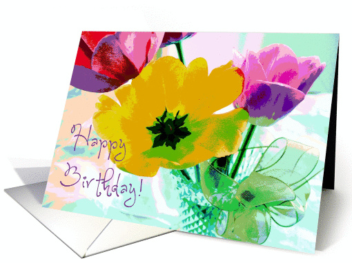 Happy Birthday, Spring Tulips card (942585)