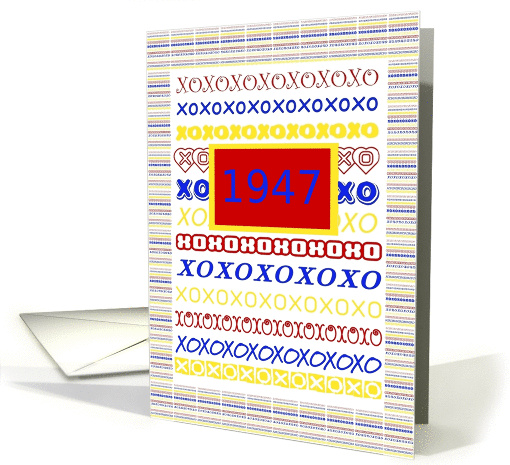 1947, Happy Birthday with Hugs and Kisses card (945144)