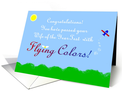 Congratulations, Wife, You Passed the Test! Humor card (945921)