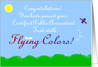 Congratulations, You Passed Your C.P.A.Test, Flying Colors card