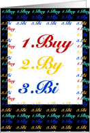 Buy, By, Bi Coming Out Bisexual, Word Play card
