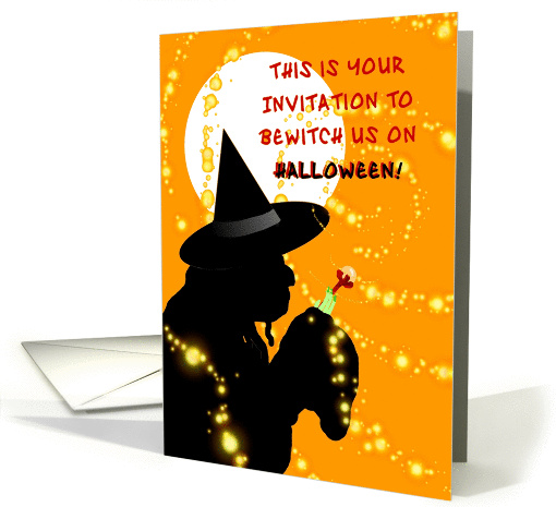 Halloween Invitation, Bewitch Us card (950256)