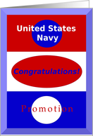 Congratulations, US Navy Promotion card